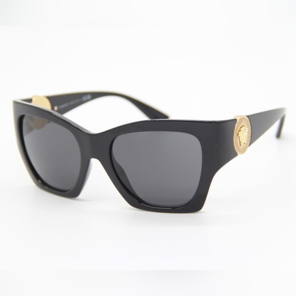 NEW VERSACE VE4452 GB1/87 BLACK WOMEN SQUARE SUNGLASSES VERSACE MOD 4452 - Picture 1 of 12